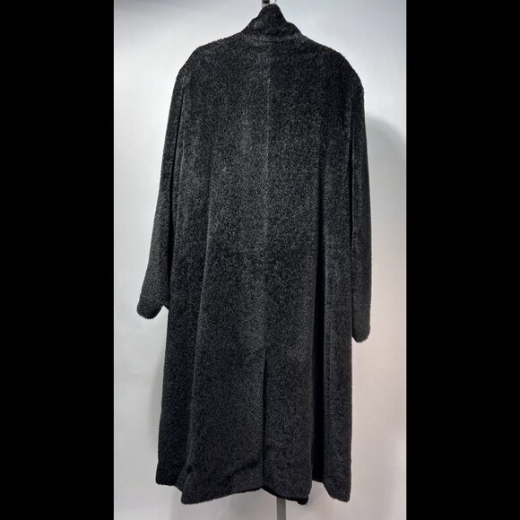 MAX MARA Teddy Bear Coat in Black Alpaca and Virgin wool 16 Made in Italy - Picture 3 of 10